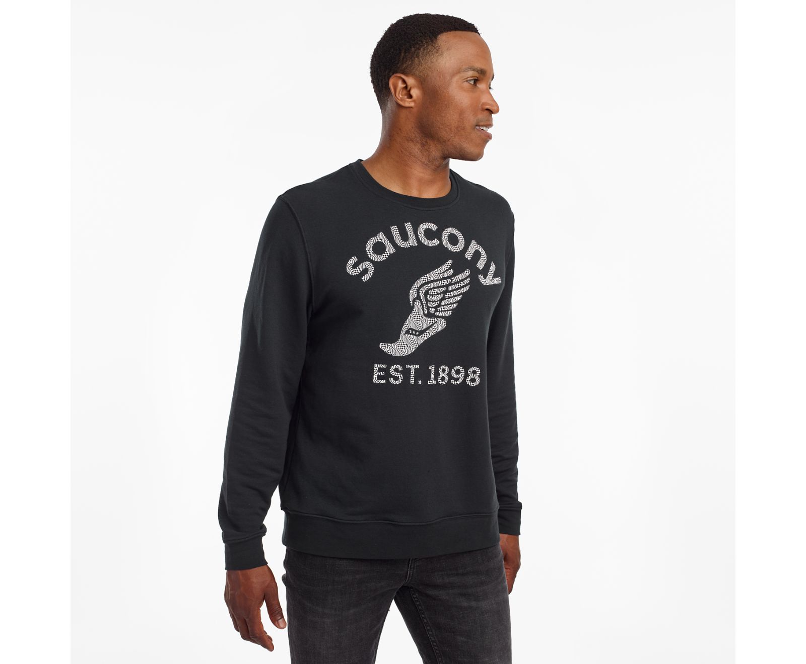 Férfi Saucony Rested Crewneck Ingek Fekete | HU 456NWY